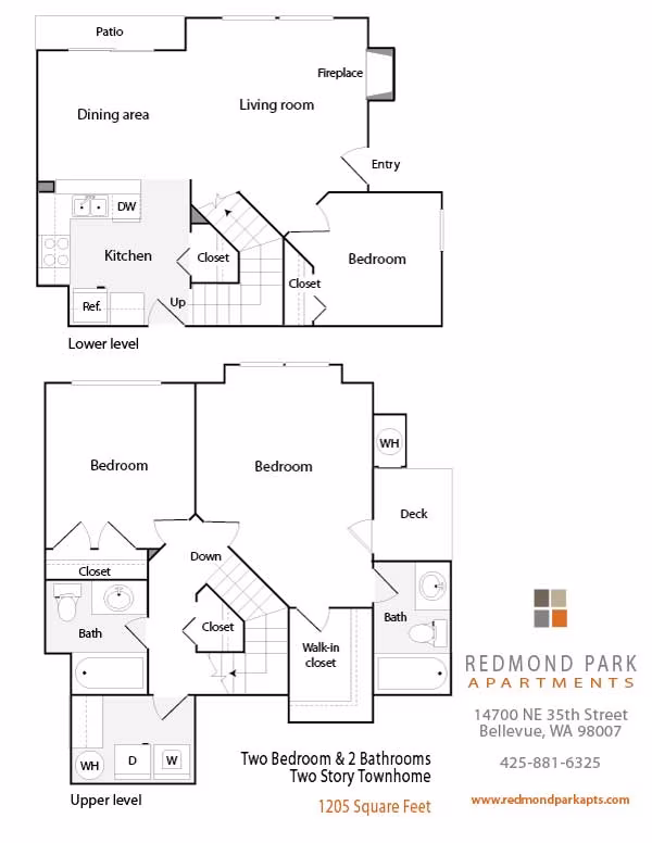 3BD/2BA TH-A 01-H105 floor plan